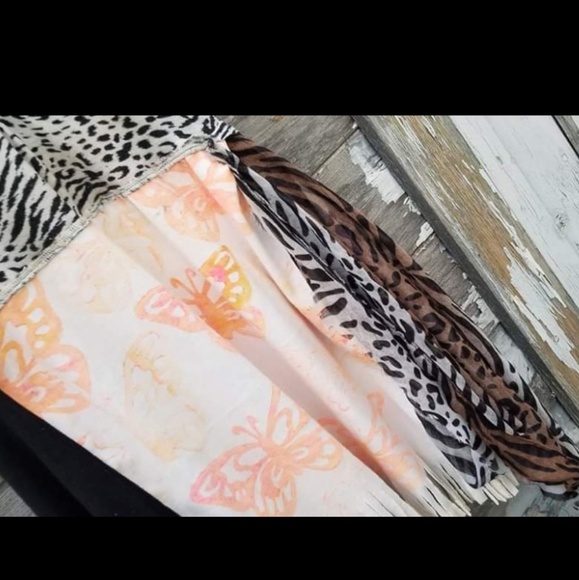 Animal Print Vneck Tunic Dress Upcycled - Picture 2 of 6